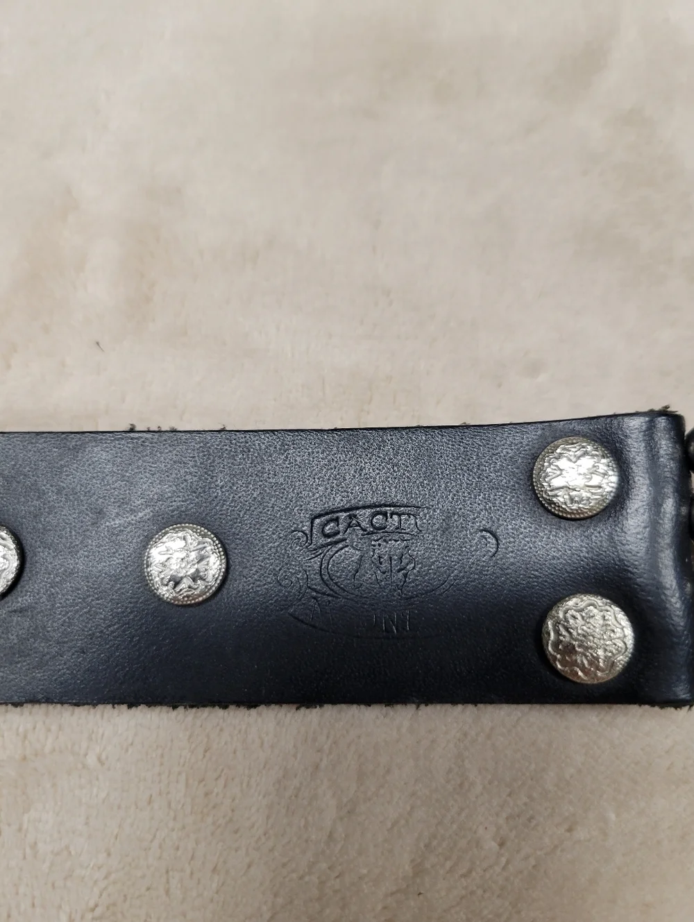 Cactus Mountain Nashville Handcrafted Beaded Bone Belt | Vintage Western 38